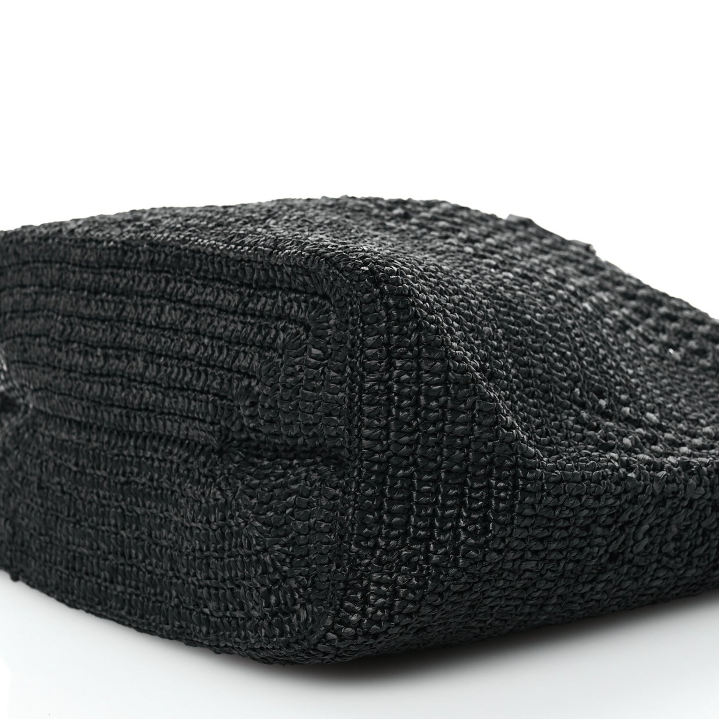 Raffia Monogram Le 5 A 7 Medium Tote Black