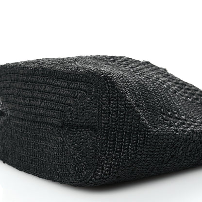 Saint Laurent Raffia Monogram Le 5 A 7 Medium Tote Black 10 of 10