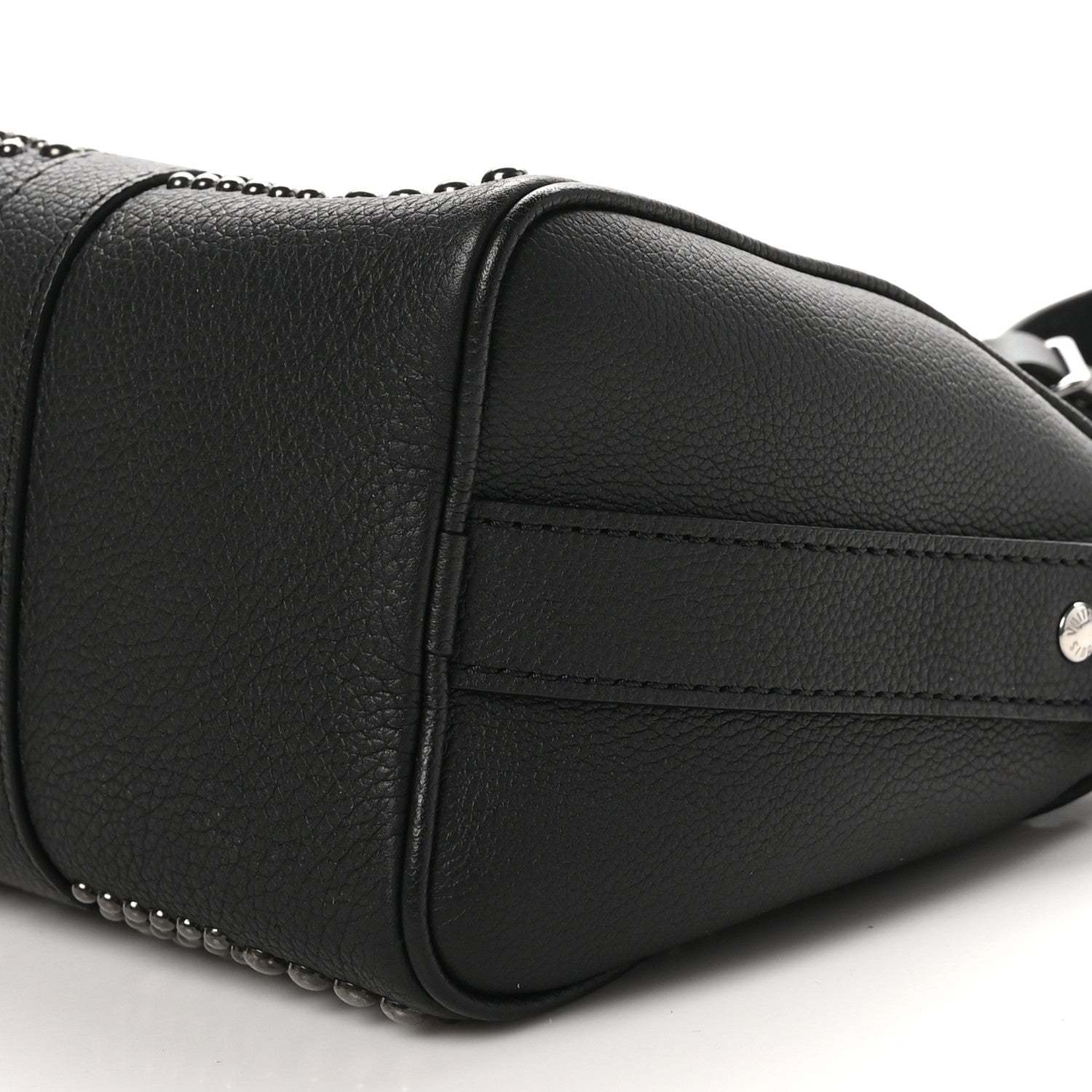 Louis Vuitton Calfskin Damier Studded Keepall Bandouliere 25 Black 9 of 9