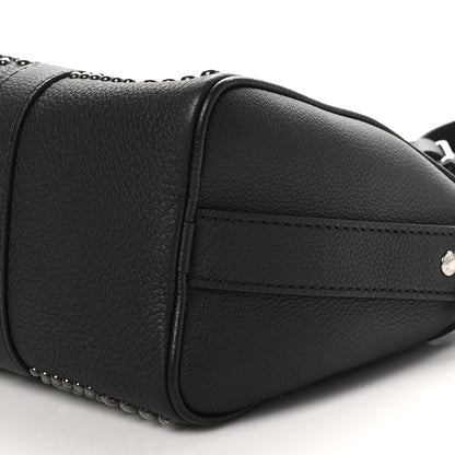 Louis Vuitton Calfskin Damier Studded Keepall Bandouliere 25 Black 9 of 9