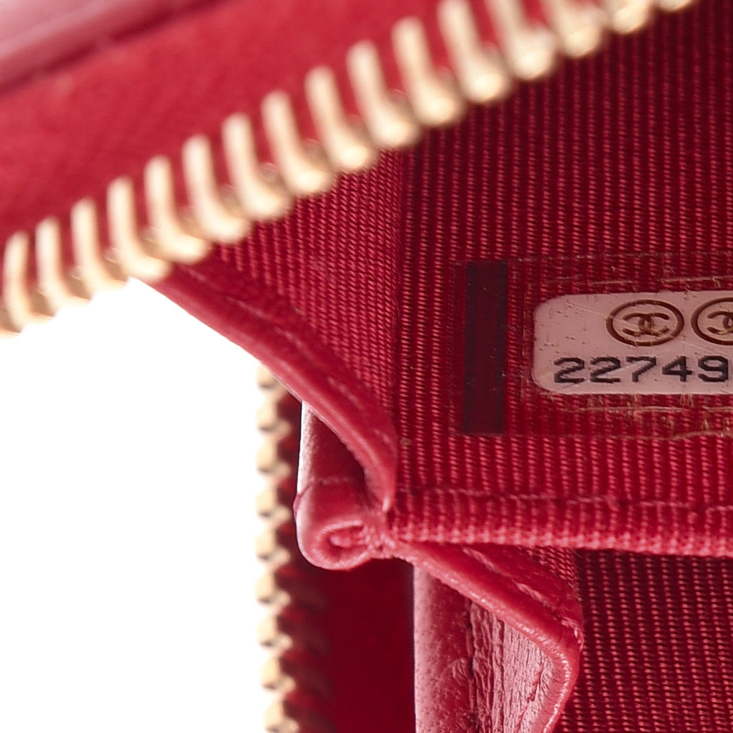 Chanel Lambskin Quilted Zip Around Coin Purse Wallet Fuchsia 7 of 7