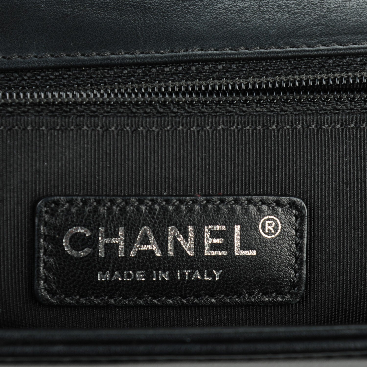 Chanel Calfskin Quilted Checkerboard Trim Large Boy Flap Black White 7 of 8