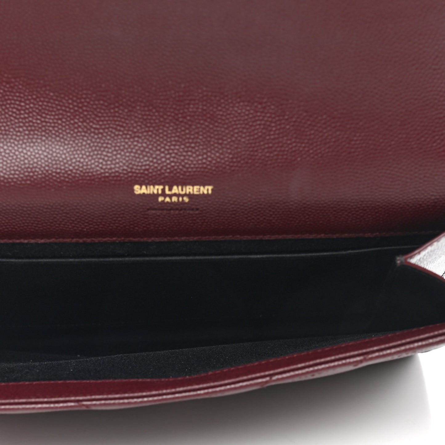 Grain De Poudre Matelasse Chevron Monogram Envelope Clutch Rouge Legion