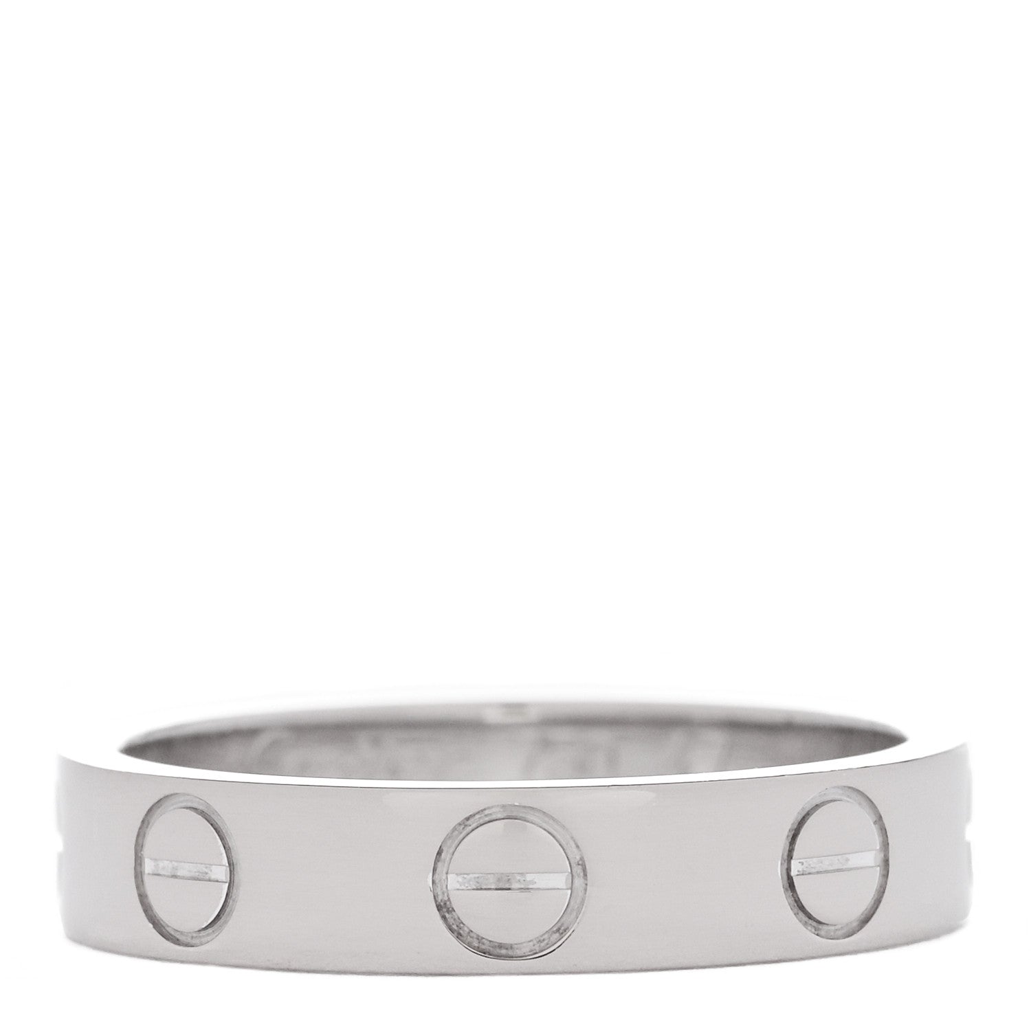 Cartier 18K White Gold 3.5mm LOVE Wedding Band Ring 47 4 1 of 4