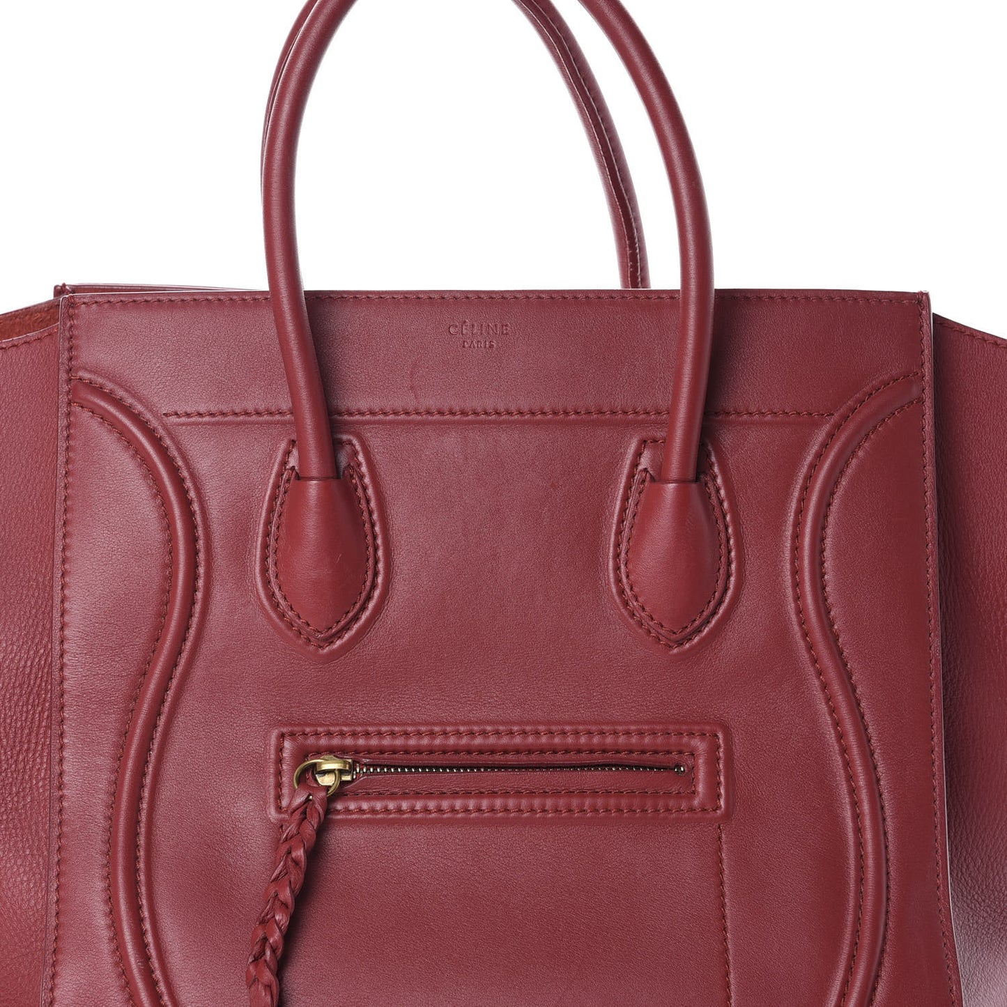 Supple Calfskin Medium Phantom Luggage Red