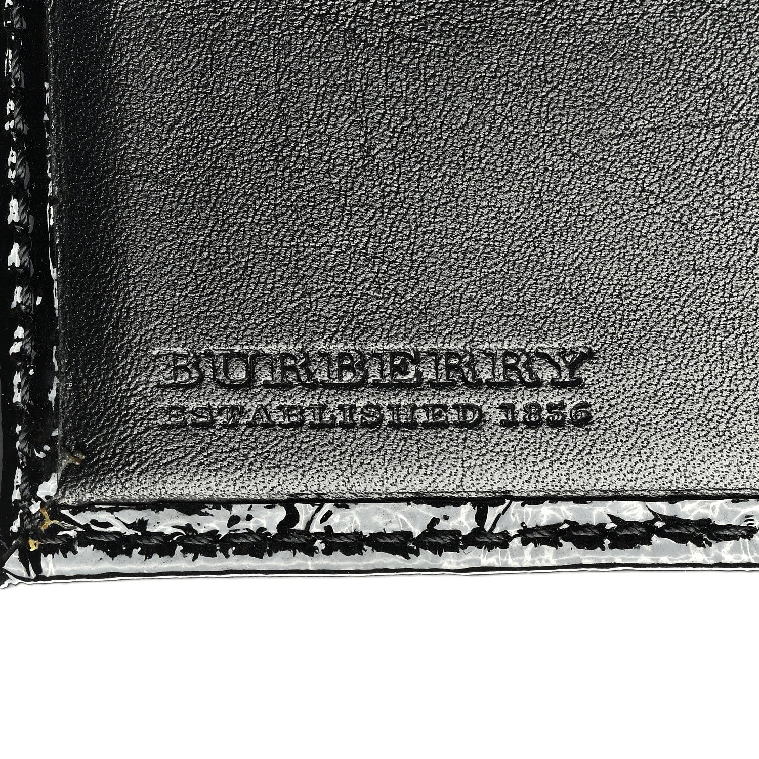 Burberry Patent Nova Check Wallet Black 7 of 8