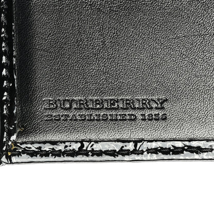 Burberry Patent Nova Check Wallet Black 7 of 8