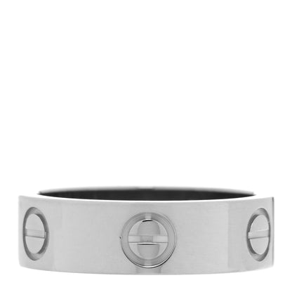 Cartier 18K White Gold 5.5mm LOVE Ring 52 6 1 of 4