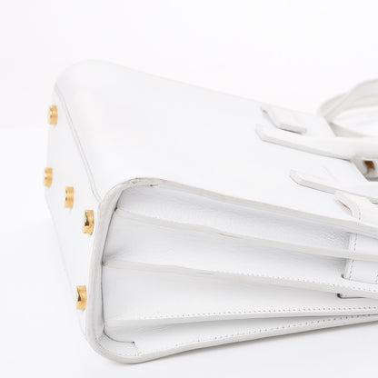 Saint Laurent Calfskin Nano Sac de Jour Dove White 12 of 17