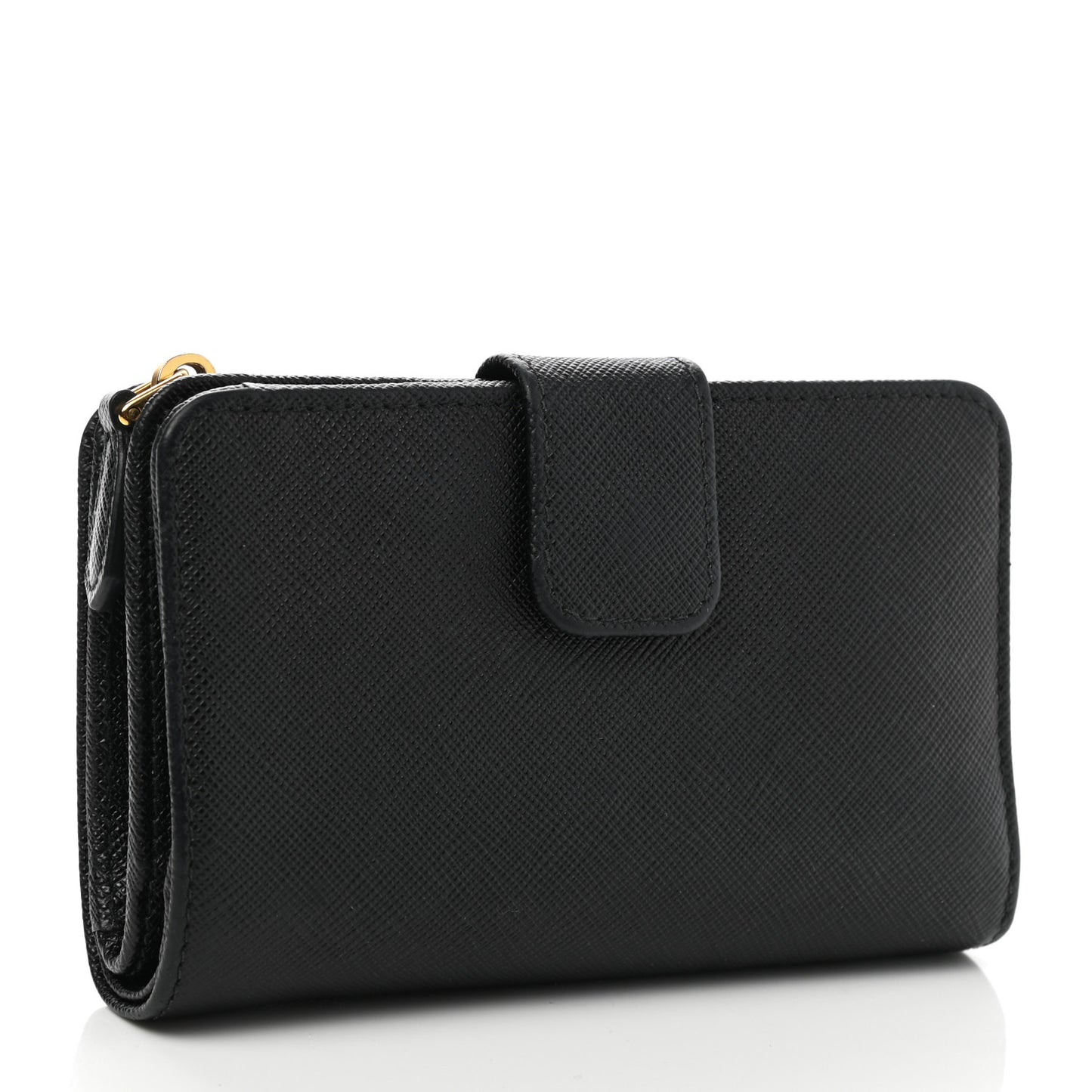 Saffiano Metal Compact Wallet Black