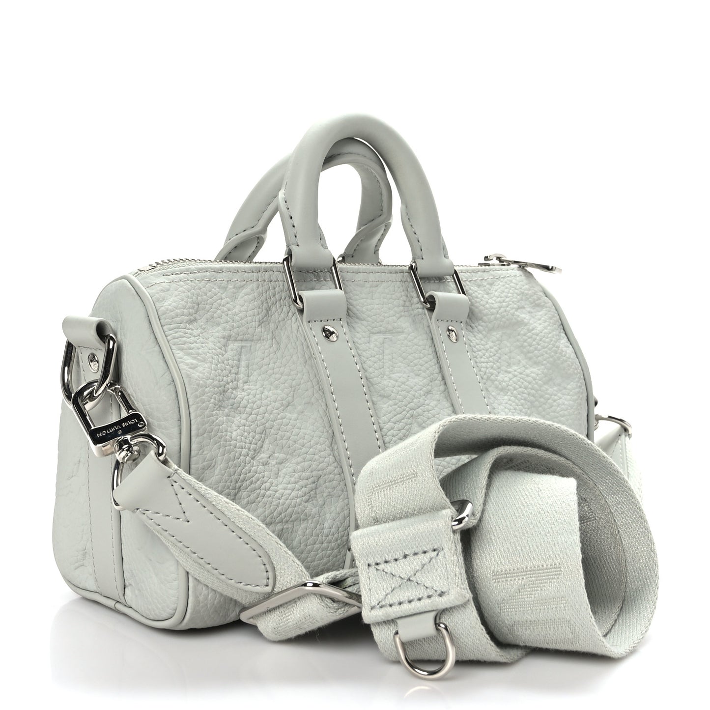 Monogram Taurillon Keepall Bandouliere 25 Mineral Gray