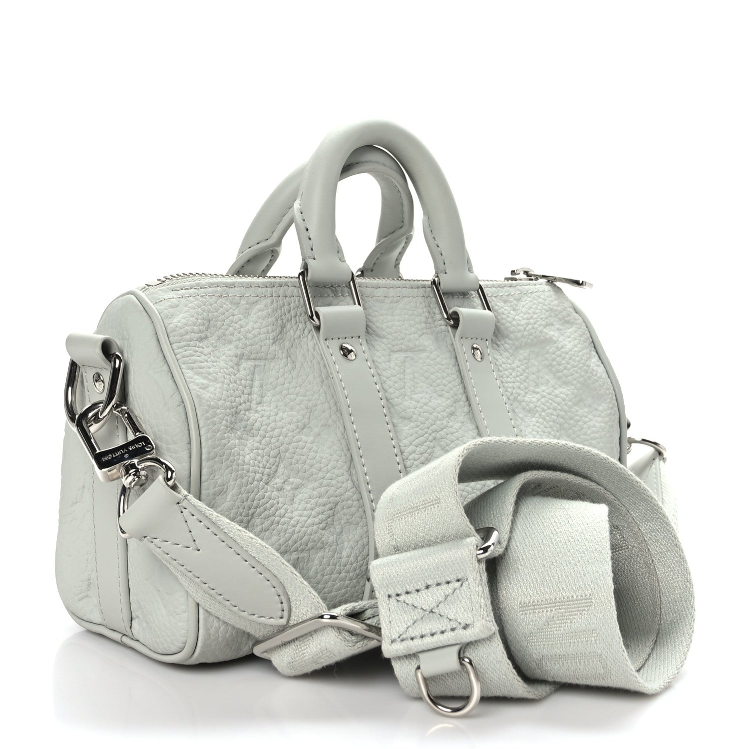 Louis Vuitton Monogram Taurillon Keepall Bandouliere 25 Mineral Gray 3 of 8