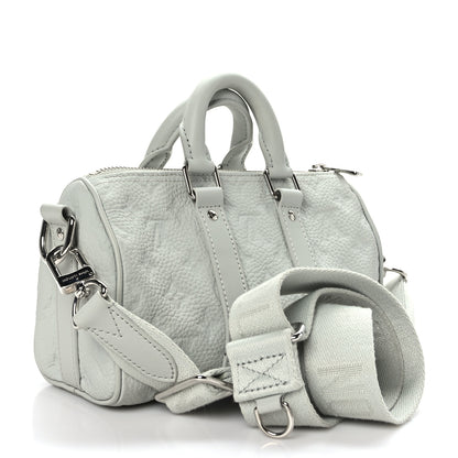Louis Vuitton Monogram Taurillon Keepall Bandouliere 25 Mineral Gray 3 of 8