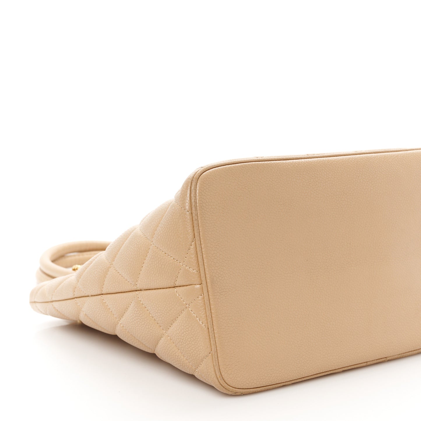 Caviar Quilted Medallion Tote Beige