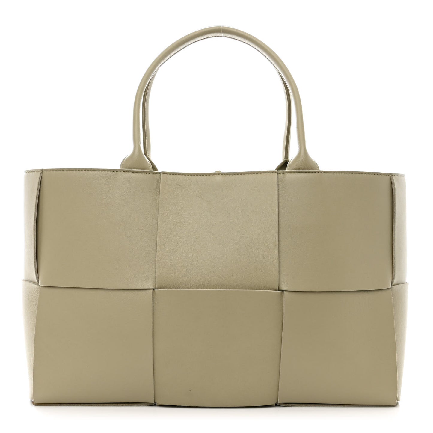 Nappa Maxi Intrecciato Medium Arco Tote Travertine