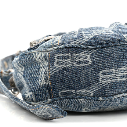 Balenciaga Denim BB Monogram Le Cagole Shoulder Bag XS Blue 10 of 11