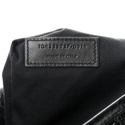 Saint Laurent Crinkled Calfskin Matelasse Monogram Medium Niki Chain Satchel Black 7 of 12