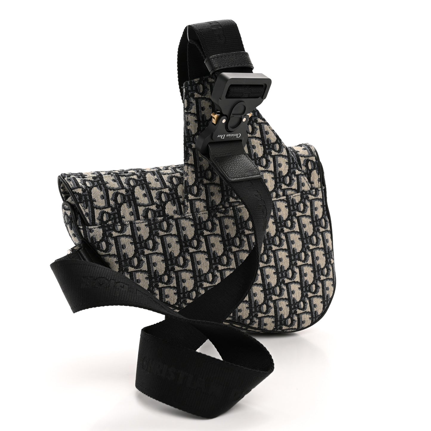 Oblique Mens Saddle Bag Blue