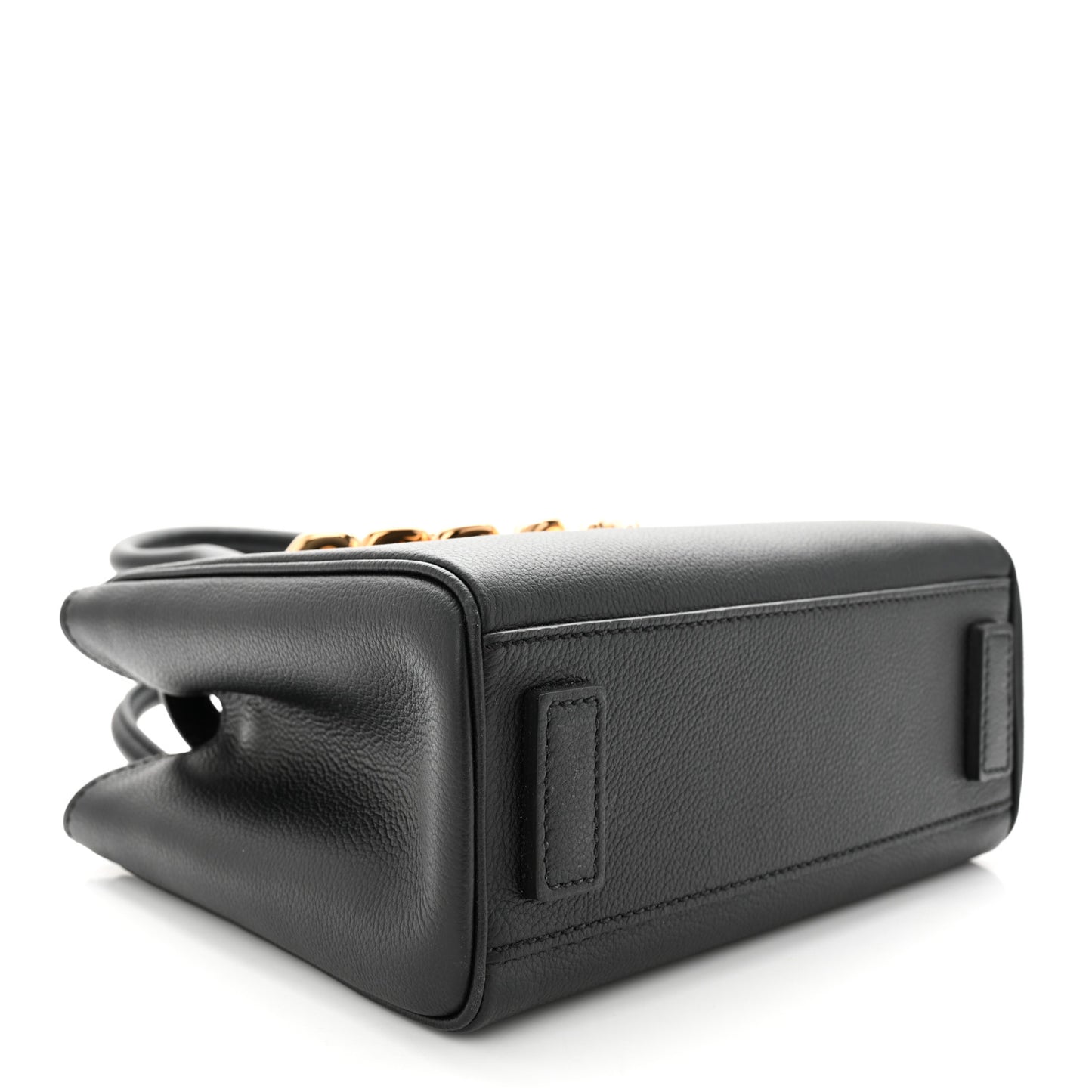 Grained Calfskin Small La Medusa Tote Bag Black
