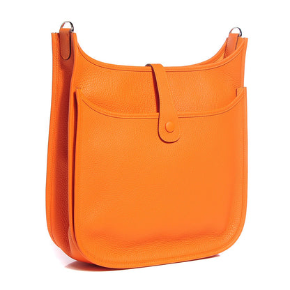 Hermes Taurillon Clemence Evelyne III GM Orange 3 of 15