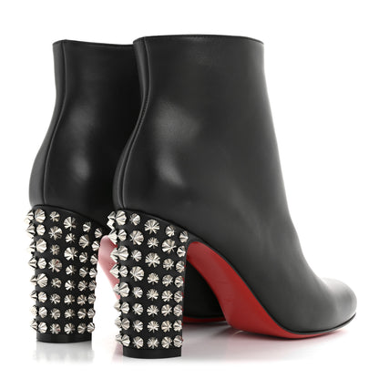 Christian Louboutin Smooth Calfskin Suzi Folk 85 Ankle Boots 37 Black 5 of 10