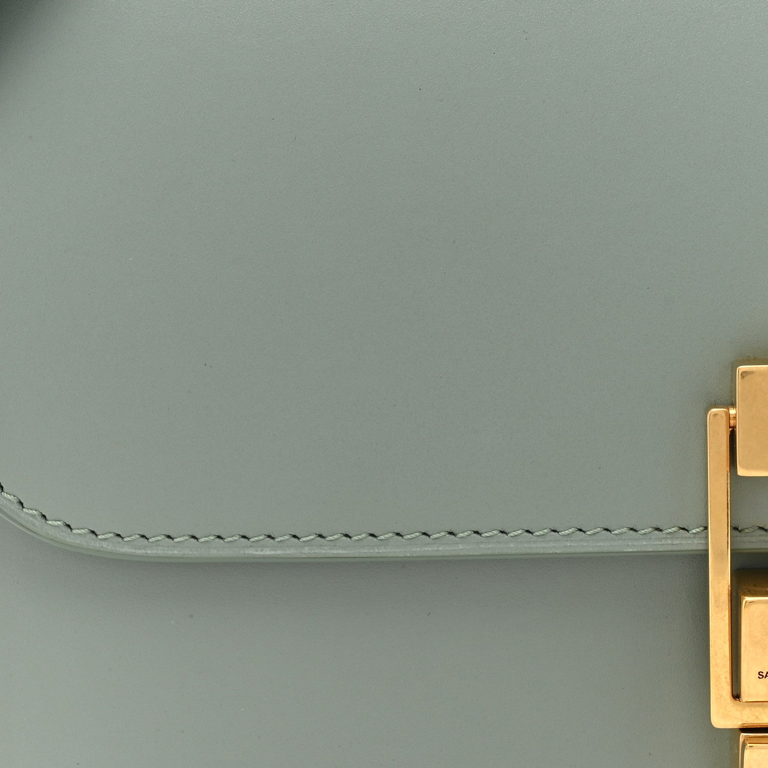 Saint Laurent Smooth Calfskin Carre Satchel Vert Opaline 8 of 18
