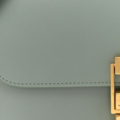 Saint Laurent Smooth Calfskin Carre Satchel Vert Opaline 8 of 18