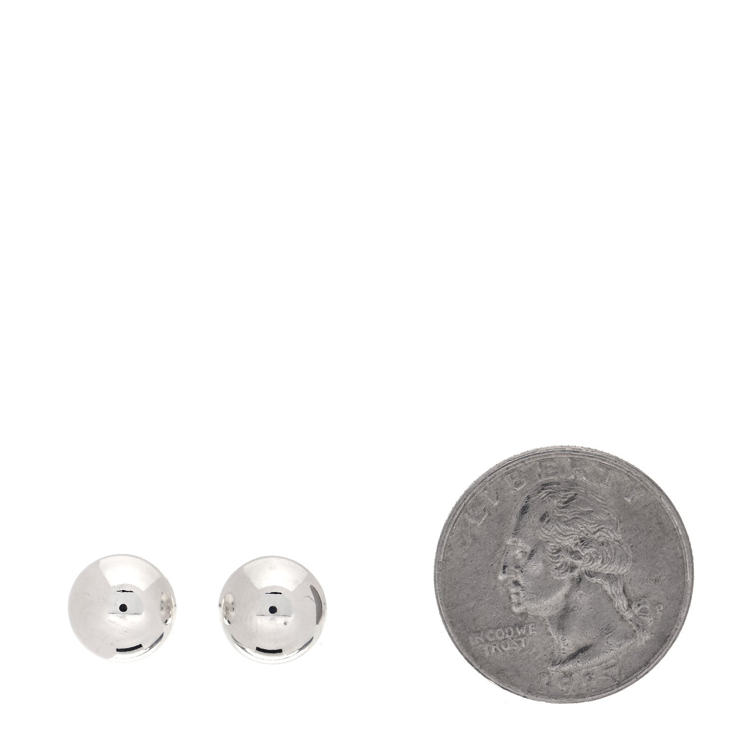 Tiffany Sterling Silver 10mm HardWear Ball Earrings 2 of 5