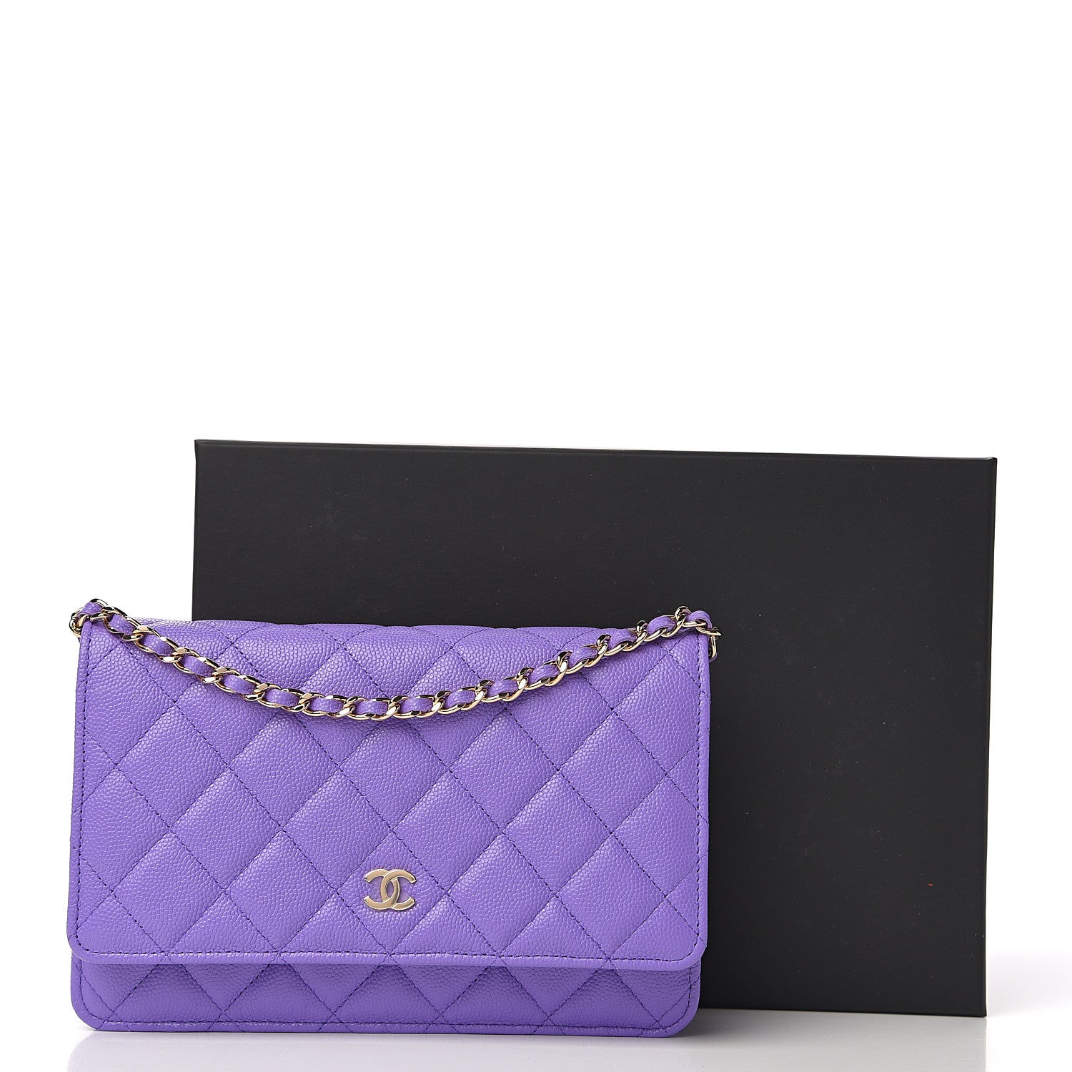 Chanel Caviar Quilted Wallet On Chain WOC Purple 11 of 11