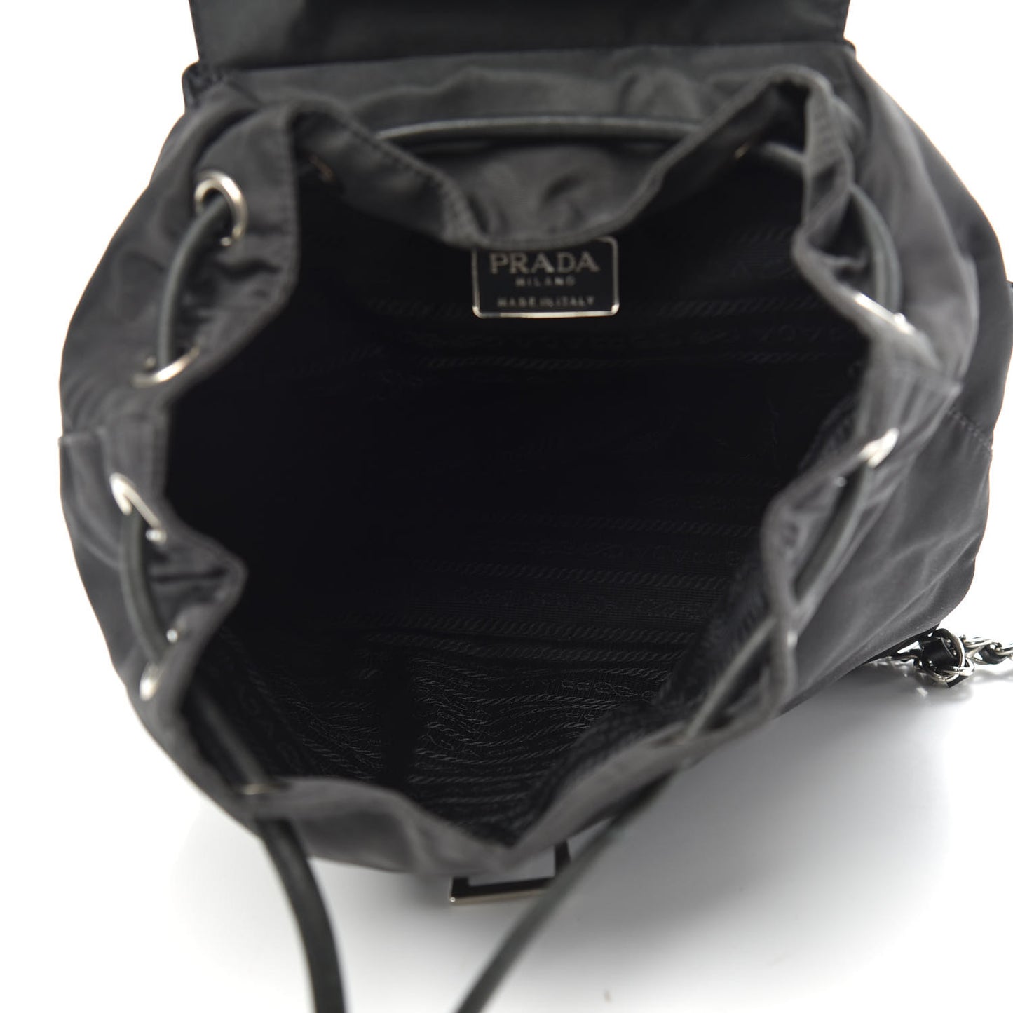 Tessuto Nylon Chain Backpack Asfalto