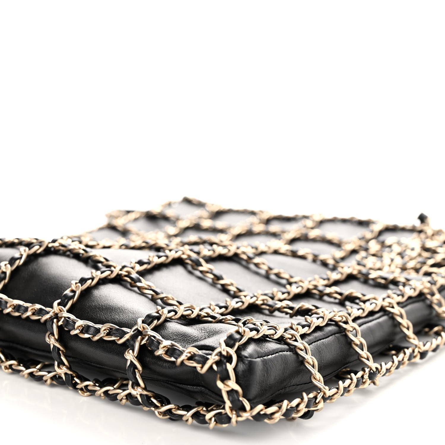 Chanel Lambskin Large Shopping Chain Tote Black 9 of 9
