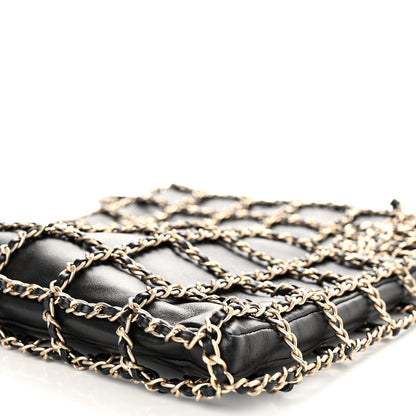Chanel Lambskin Large Shopping Chain Tote Black 9 of 9