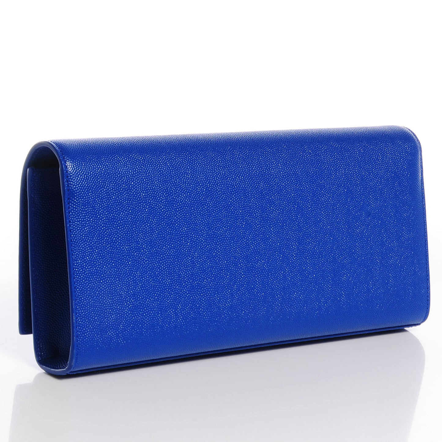 Textured Calfskin Classic Monogram Clutch Royal Blue