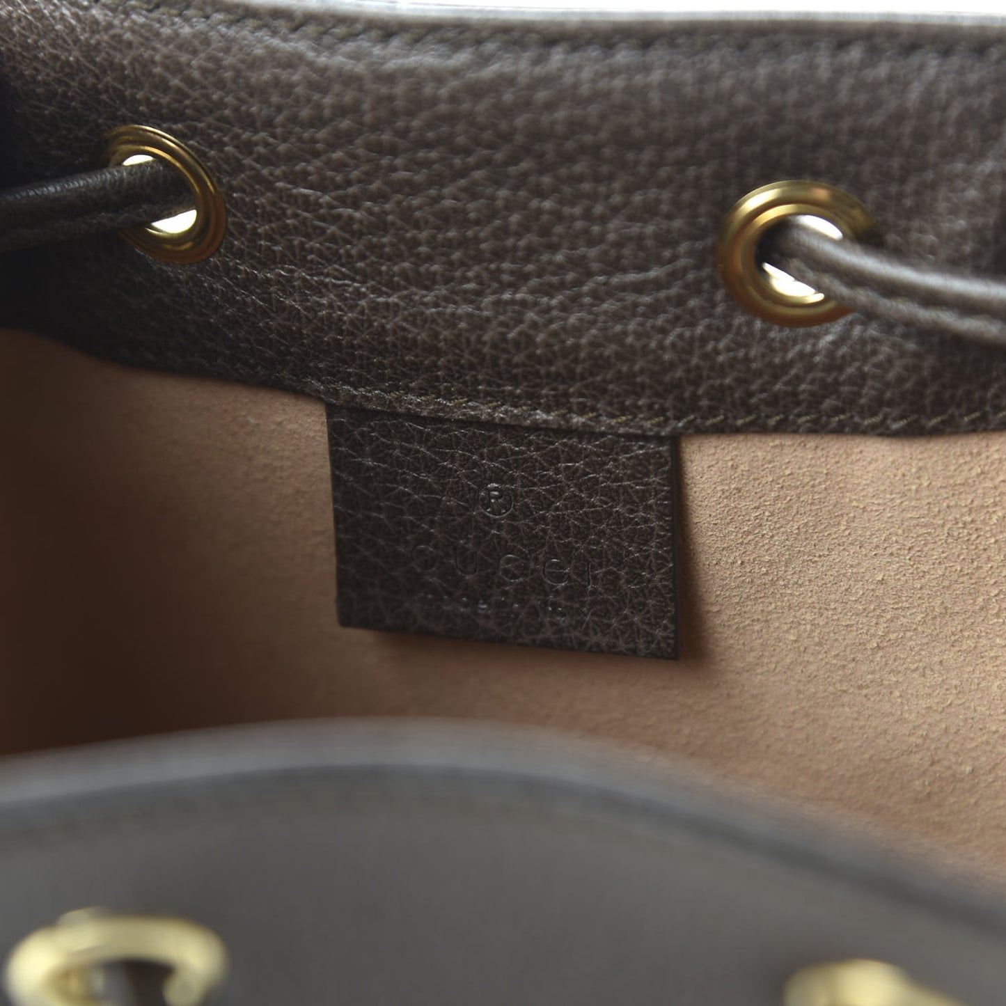 GG Supreme Monogram Web Mini Ophidia Bucket Bag Brown