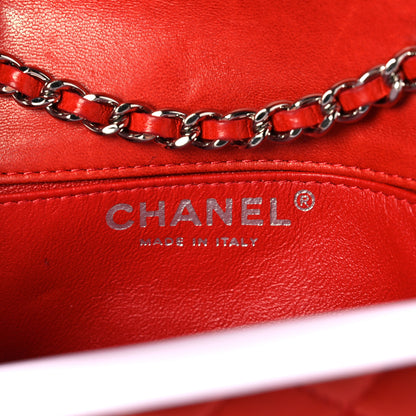 Chanel Lambskin Quilted Double Mini Flap Crossbody Red 11 of 13