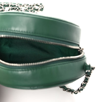 Chanel Lambskin Quilted Round Clutch With Chain Green 4 of 7