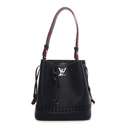 Louis Vuitton Soft Calfskin Braided Lockme Bucket Marine Rouge 1 of 9