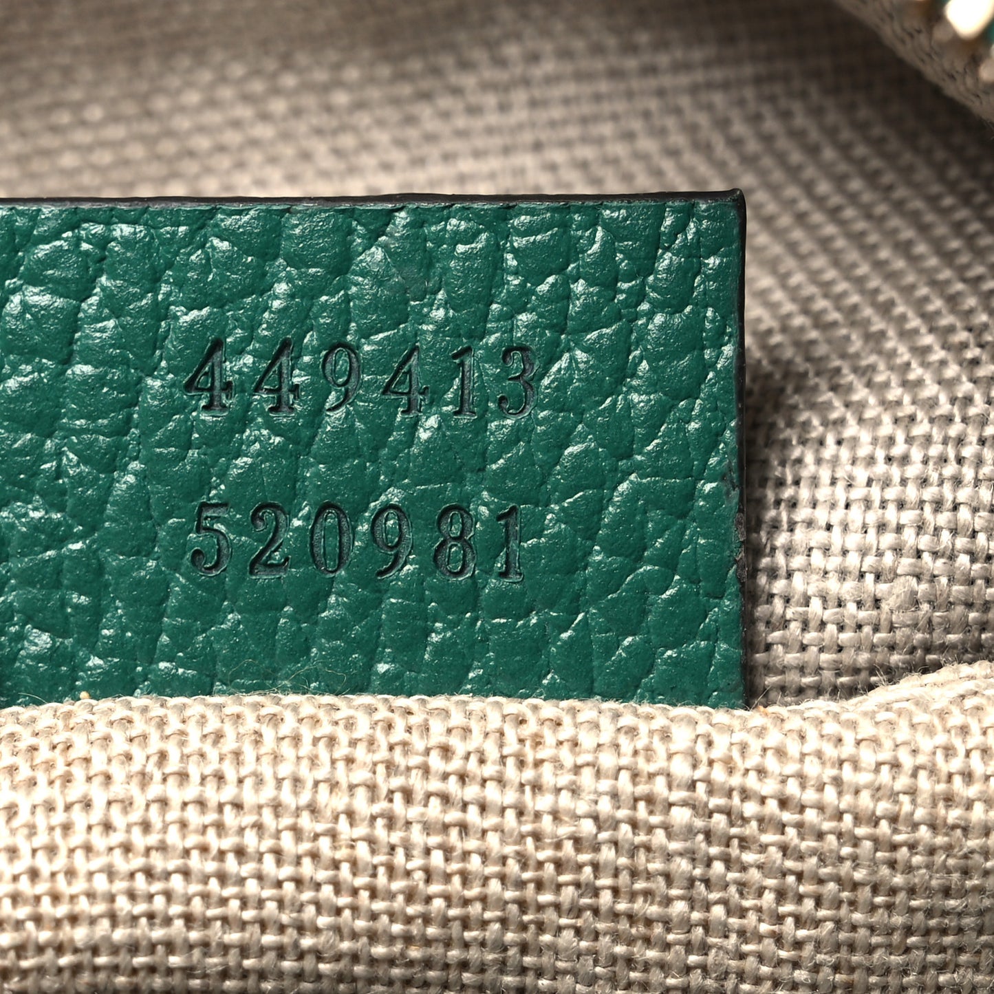 Monogram Dollar Calfskin Mini Bree Messenger Bag Beige Ebony Emerald