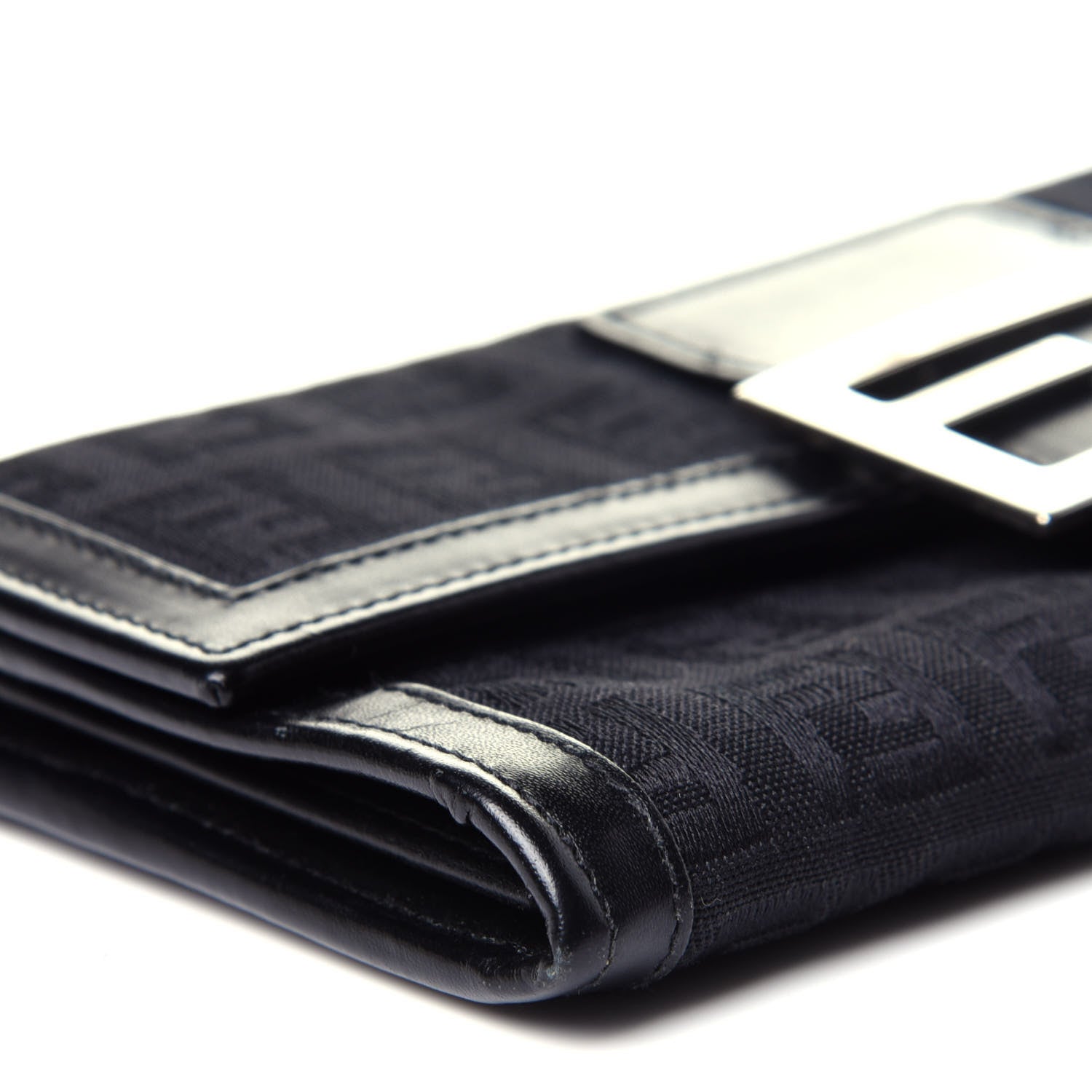 Fendi Zucchino Forever Continental Wallet Black 9 of 12