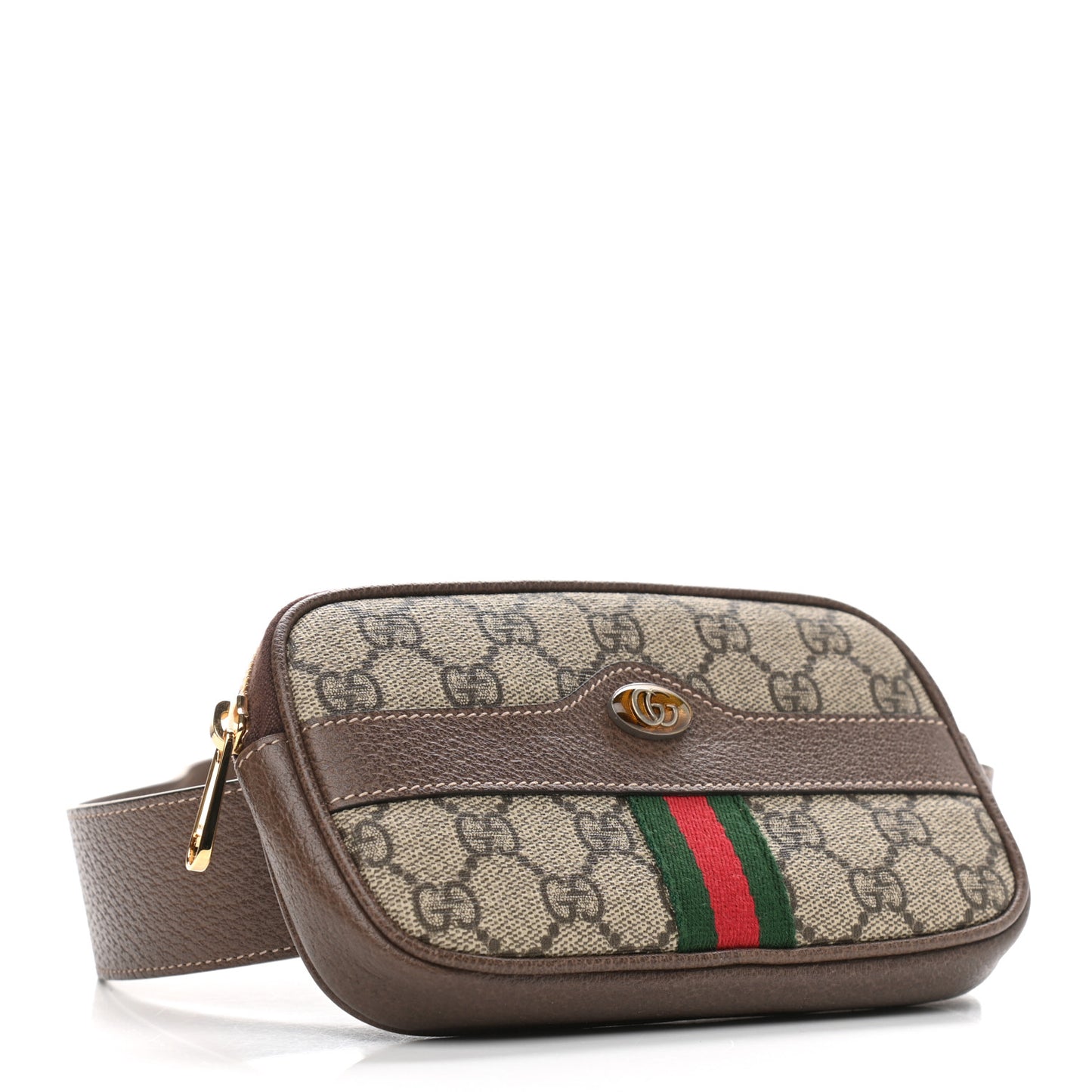 GG Supreme Monogram Ophidia Belted iPhone Case 75 30 Dark Brown