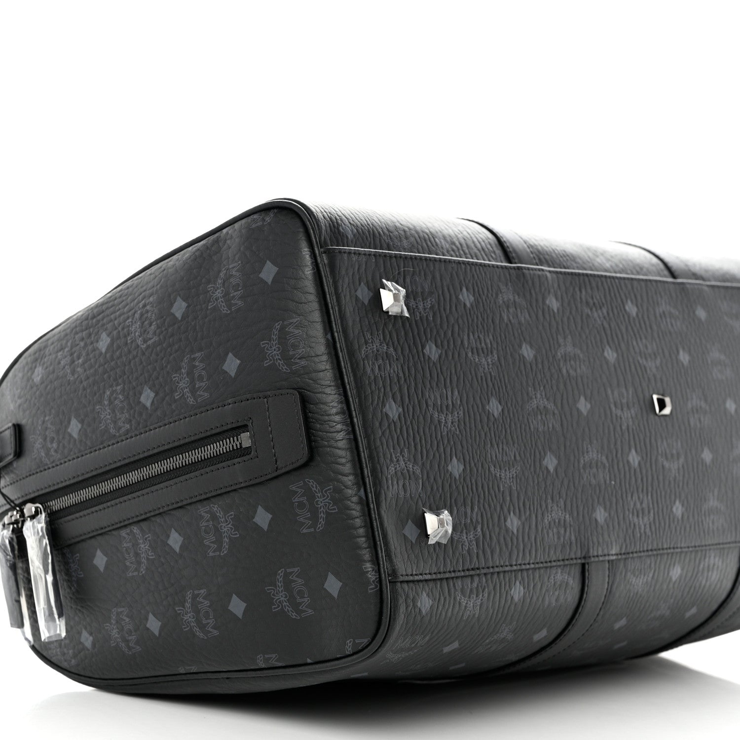 MCM Visetos Ottomar Weekender Duffle Bag Black 9 of 10