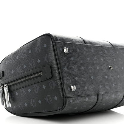 MCM Visetos Ottomar Weekender Duffle Bag Black 9 of 10