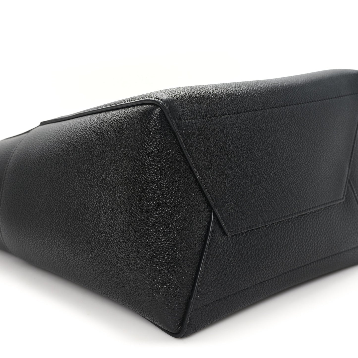 Soft Grained Calfskin Sangle Bucket Bag Black