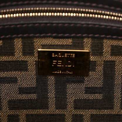 Fendi Fabric Jacquard FF 1974 Medium Baguette Tobacco Moro Black 6 of 10