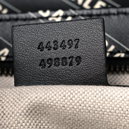 Gucci X BALENCIAGA Calfskin Matelasse Logo Print Small GG Marmont Shoulder Bag Black 7 of 9