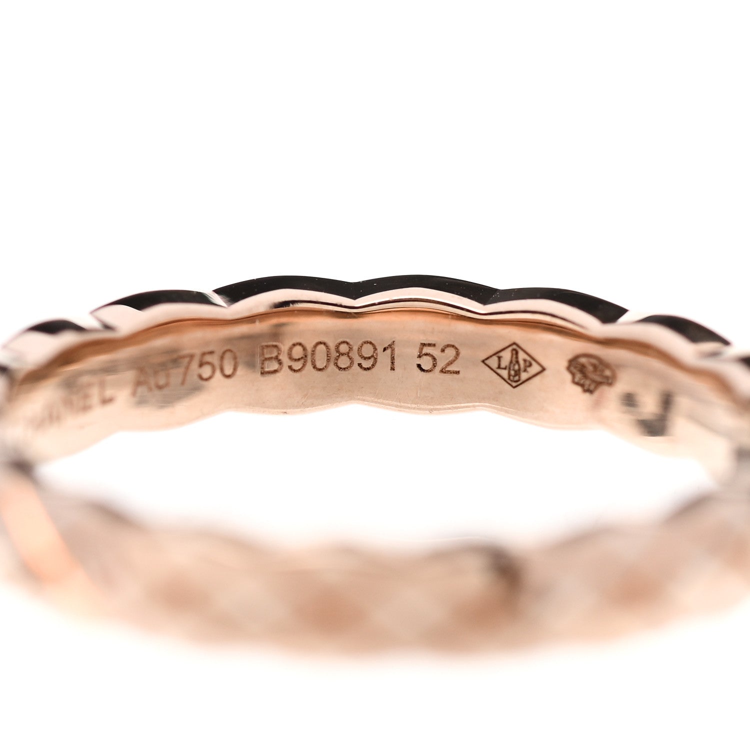 Chanel 18K Beige Gold Mini Coco Crush Ring 52 6 4 of 5