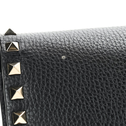 Valentino Garavani Pebbled Calfskin Medium Rockstud Flip Lock Crossbody Bag Black 12 of 12
