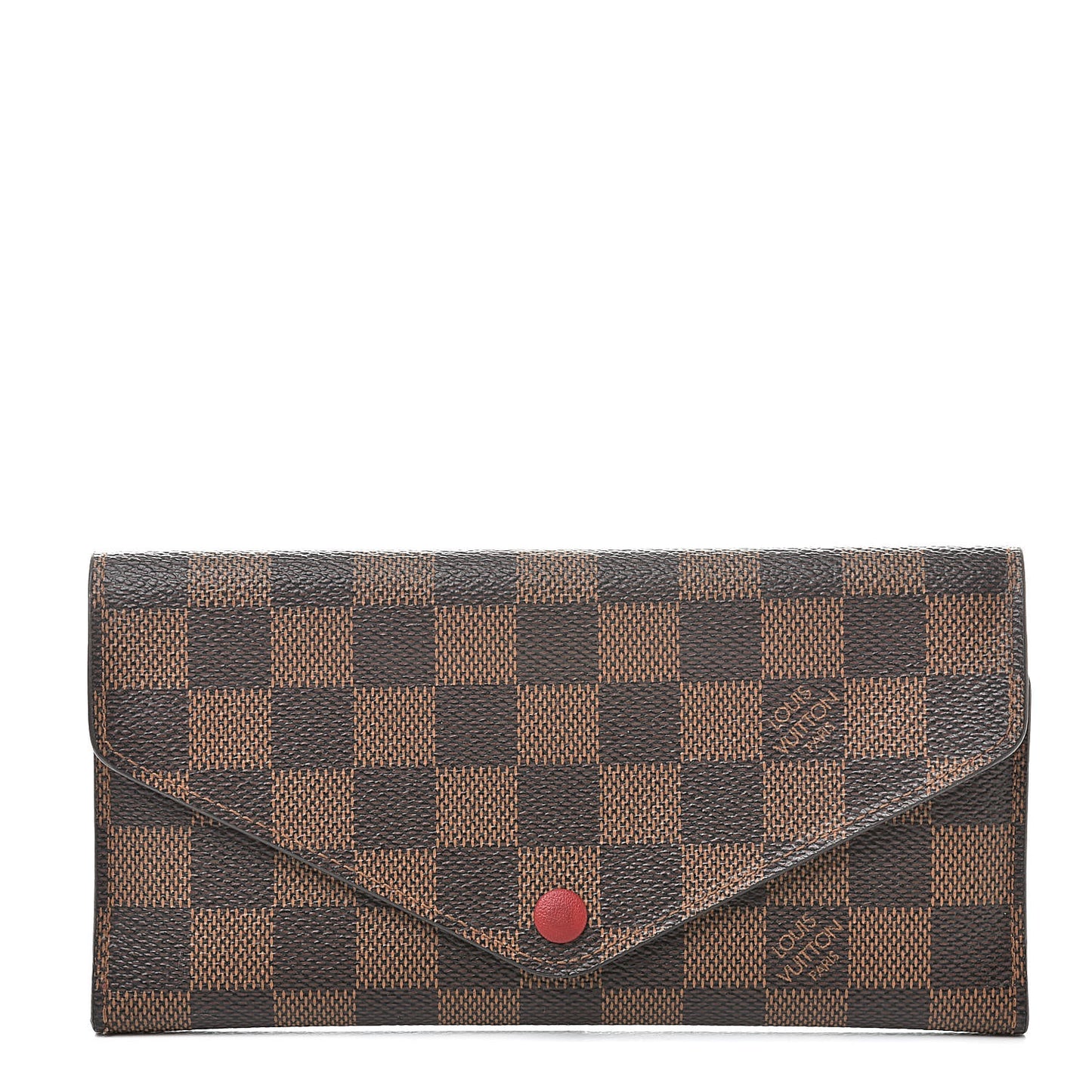 Damier Ebene Josephine Wallet Red