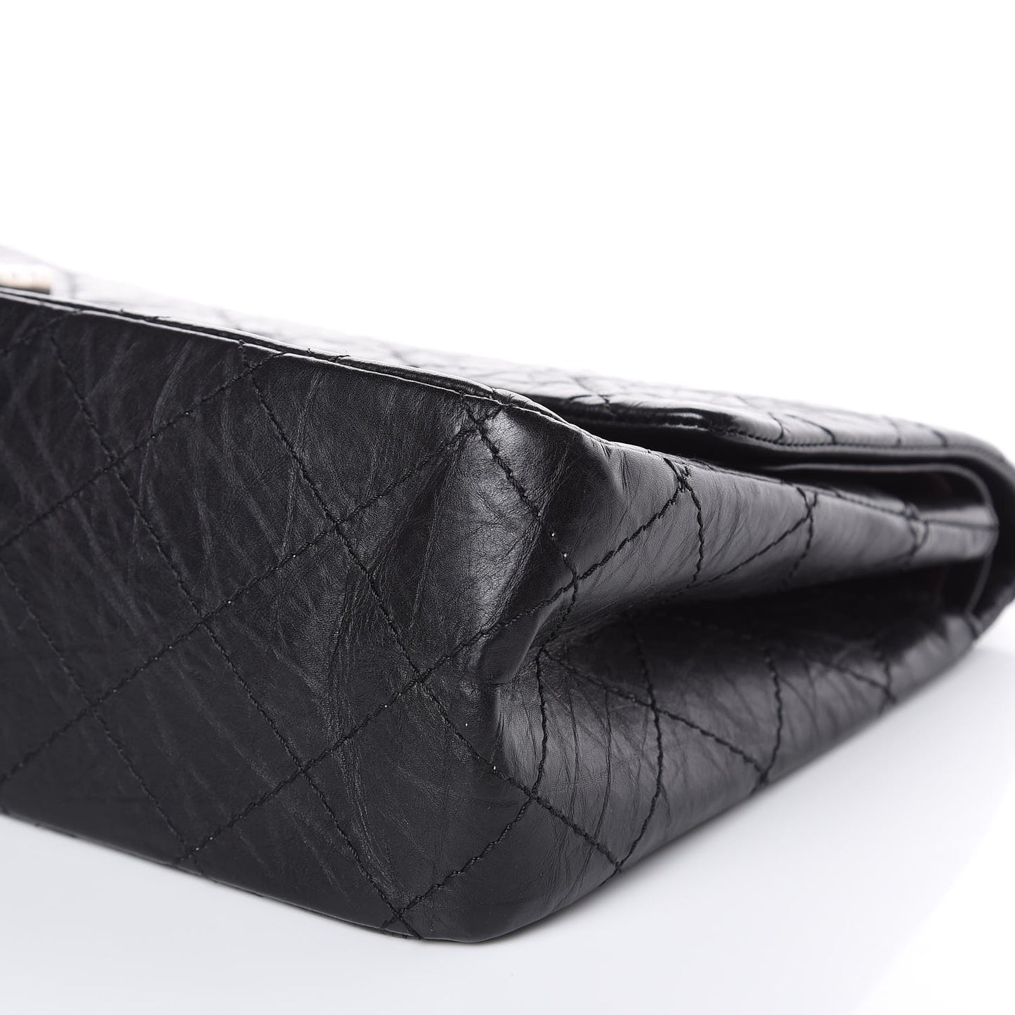 Aged Calfskin Quilted 2.55 Reissue 227 Flap Black