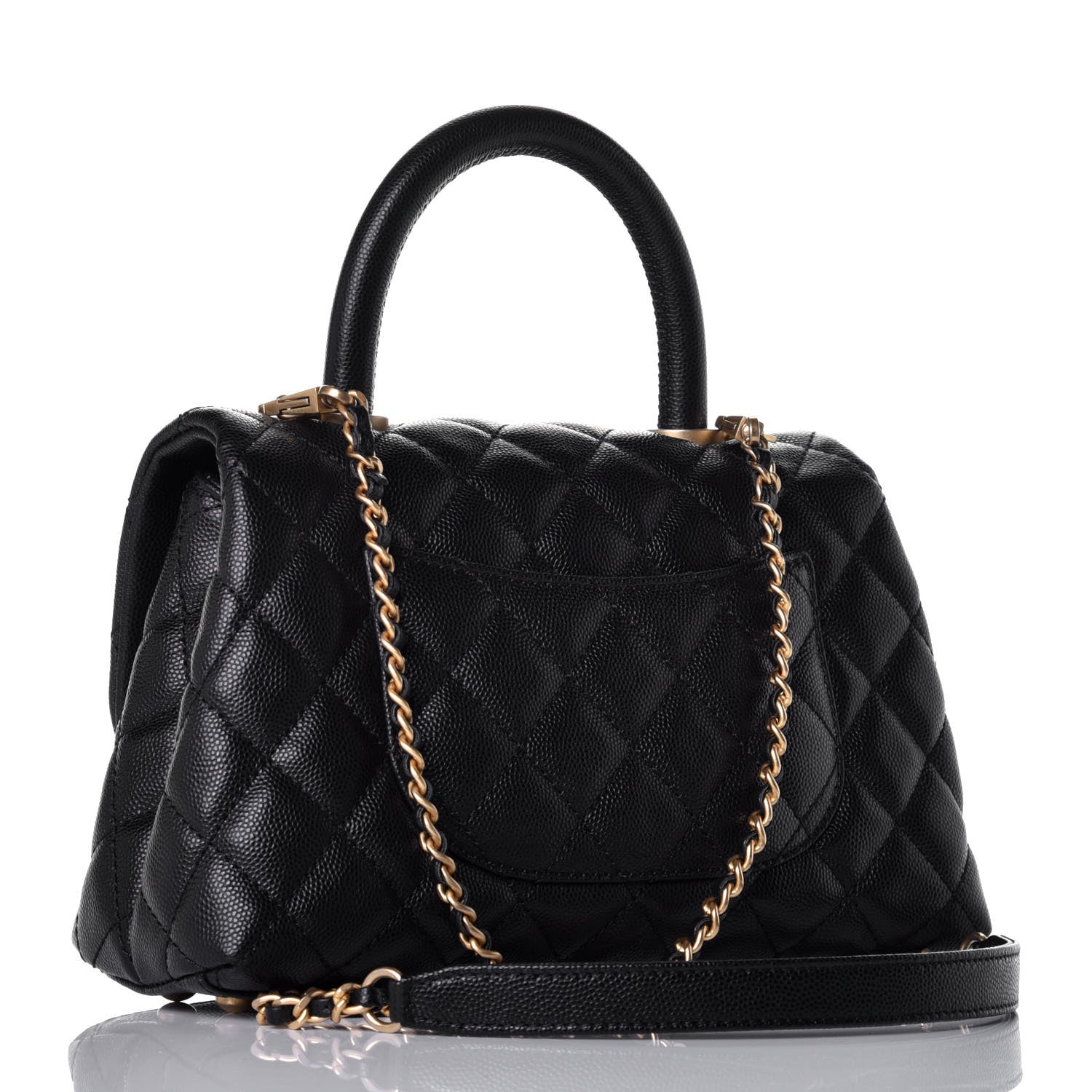 Chanel Caviar Quilted Mini Coco Handle Flap Black 4 of 11
